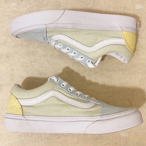 Vans Shoes - Vans Off the Wall Old Skool Pastel Block Platform Trainers Womens Size 5.5 Multi